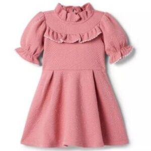 Janie and Jack Scalloped Collar Ponte Dress